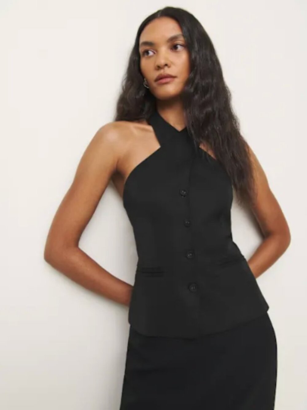 Reformation Tate Top Black - Size 0